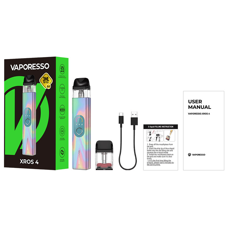 [Global-CN02][Clearance] Vaporesso XROS 4 Pod System Kit 1000mAh 3ml