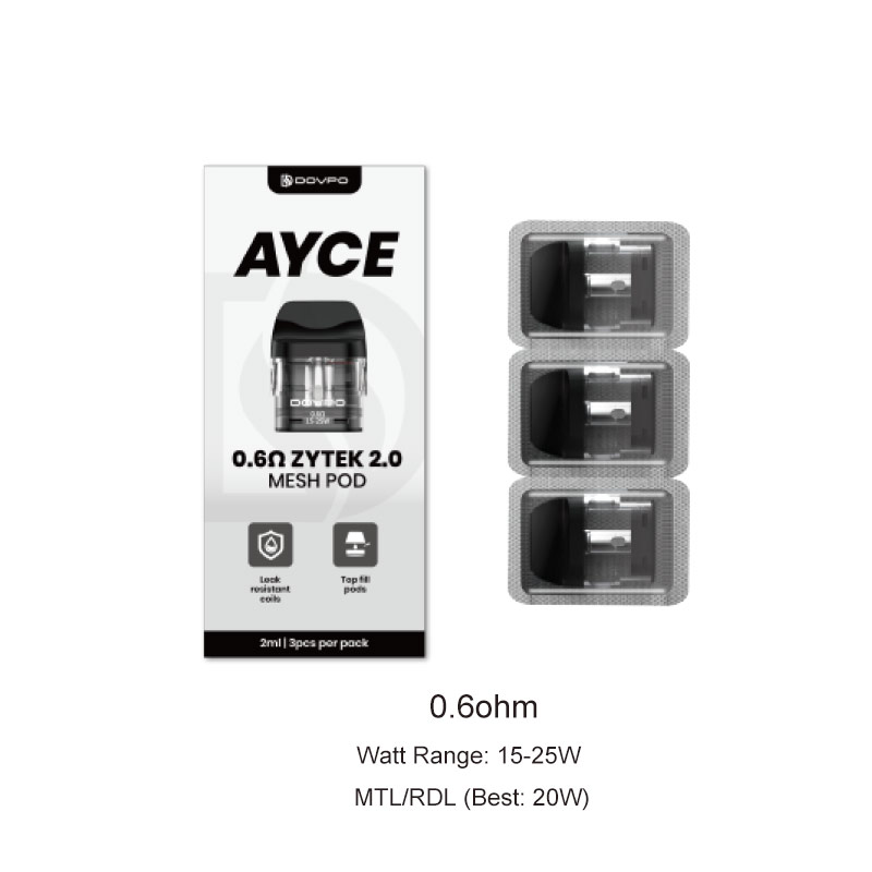 [Global-CN02] Dovpo Ayce ZYTEK 2.0 Mesh Pod Cartridge 3pcs/pack