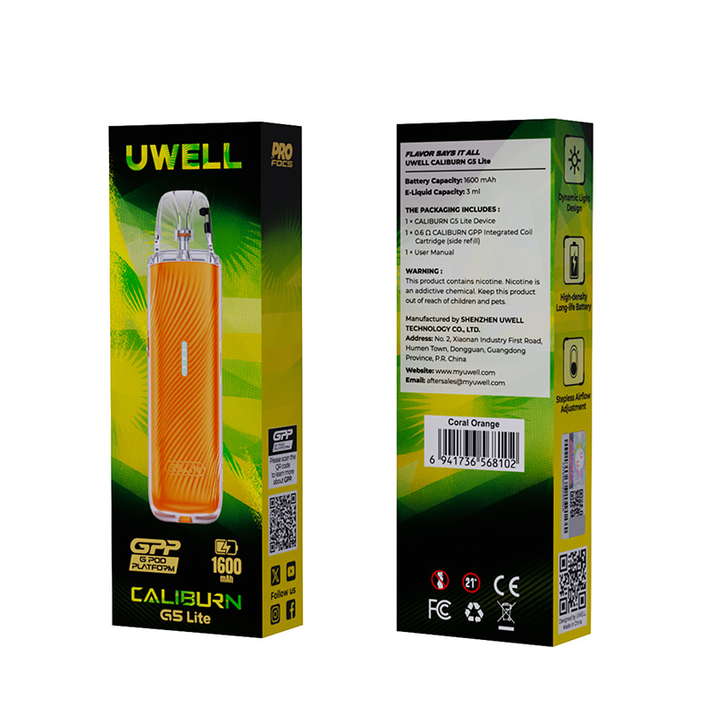 [Global-CN02] Uwell Caliburn G5 Lite Pod System Kit 1600mAh