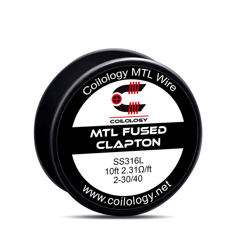 [Global-CN02] 10ft Coilology MTL Fused Clapton SS316L Spools Wire 30/40 2.31ohm/ft