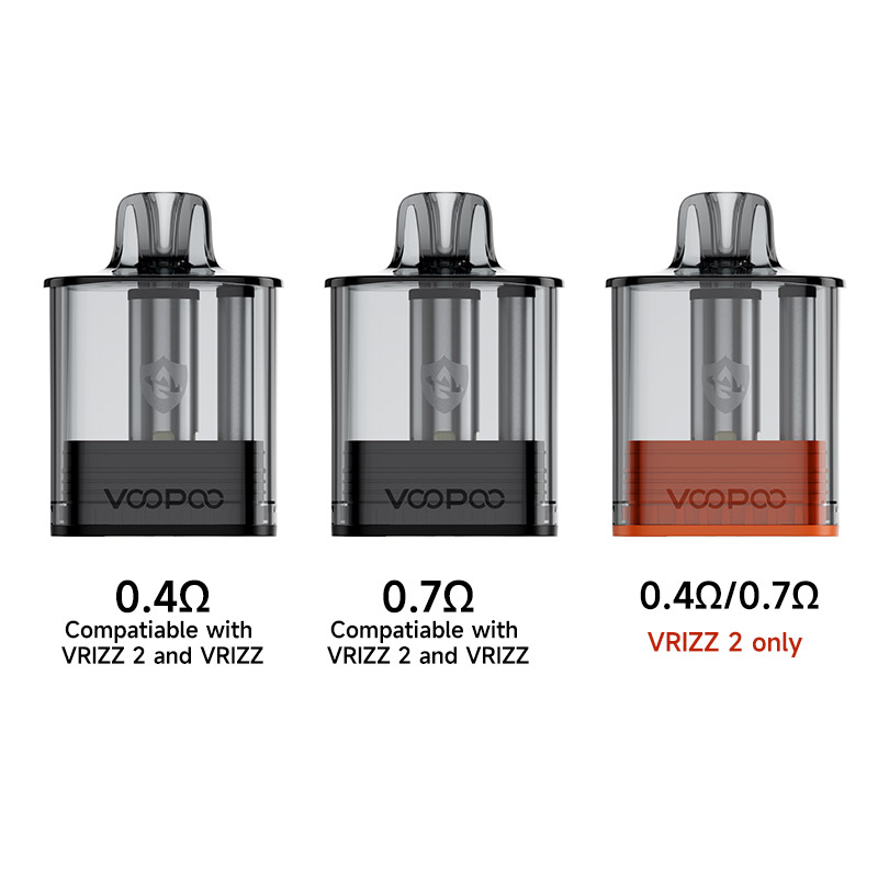[Global-CN02] VOOPOO Vrizz Cartridge V2 for Vrizz 2 Kit, Vrizz Kit 15ml