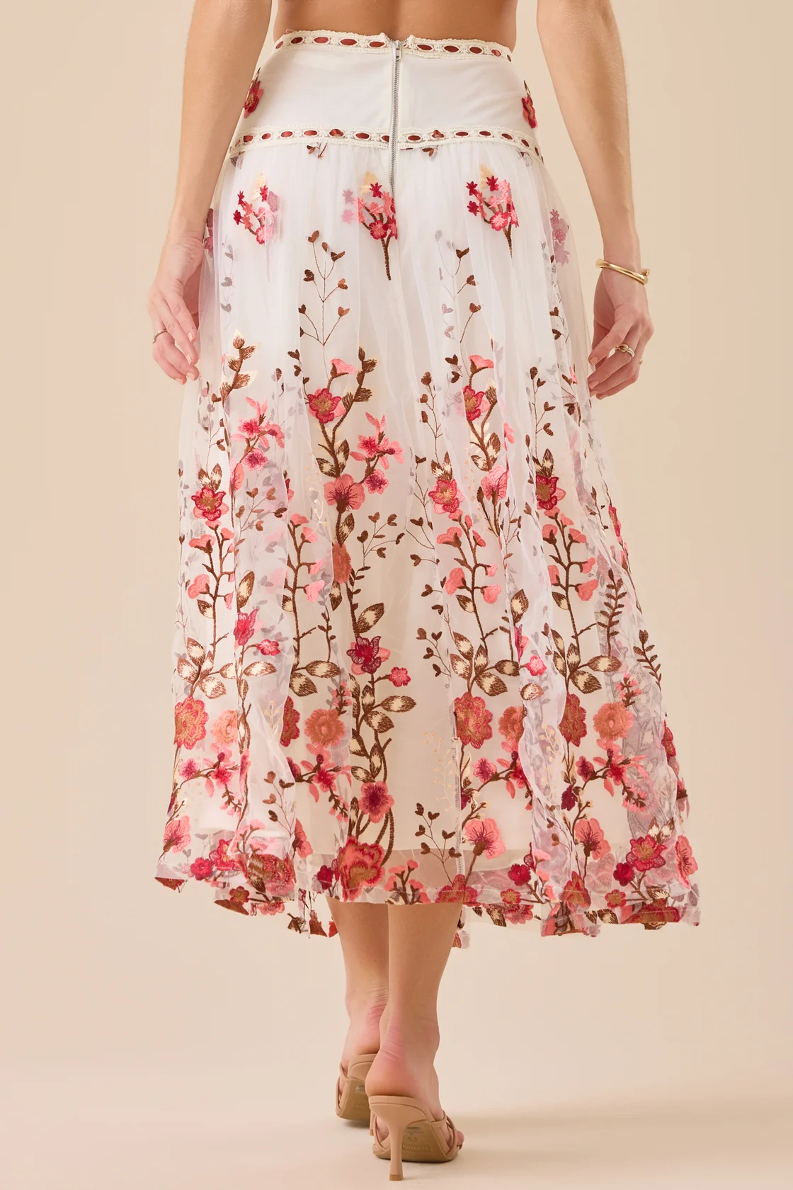 Glamorous Tie - Strap Floral Crop Top & Maxi Skirt Set