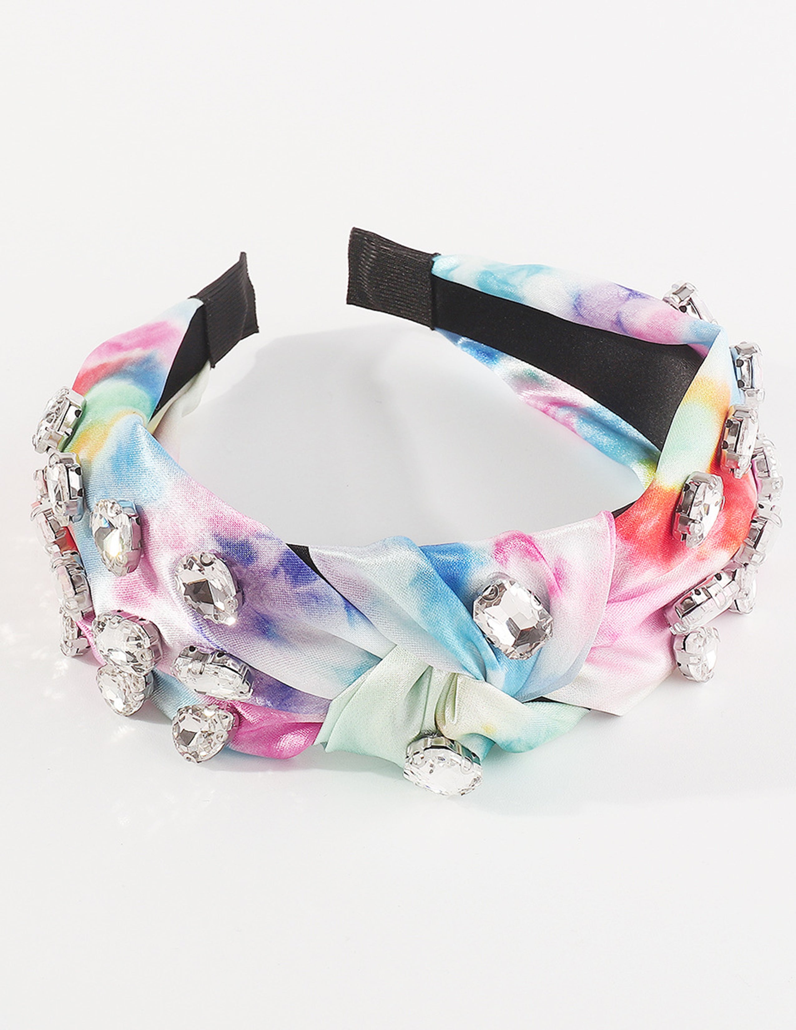 Knotted Tie-Dye Rhinestone Headband-CALLISTARI