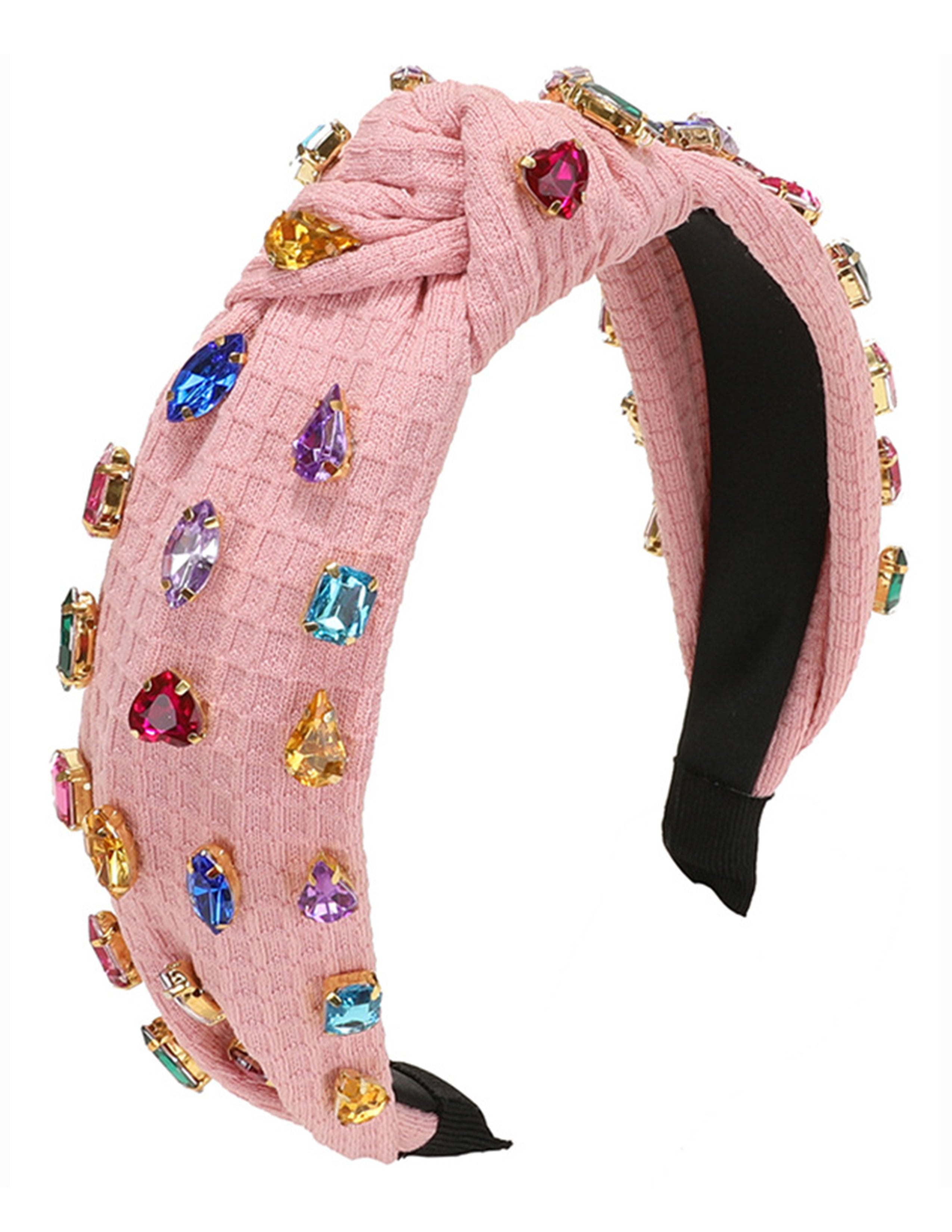 Pink Multi Color Rhinestone Headband-CALLISTARI