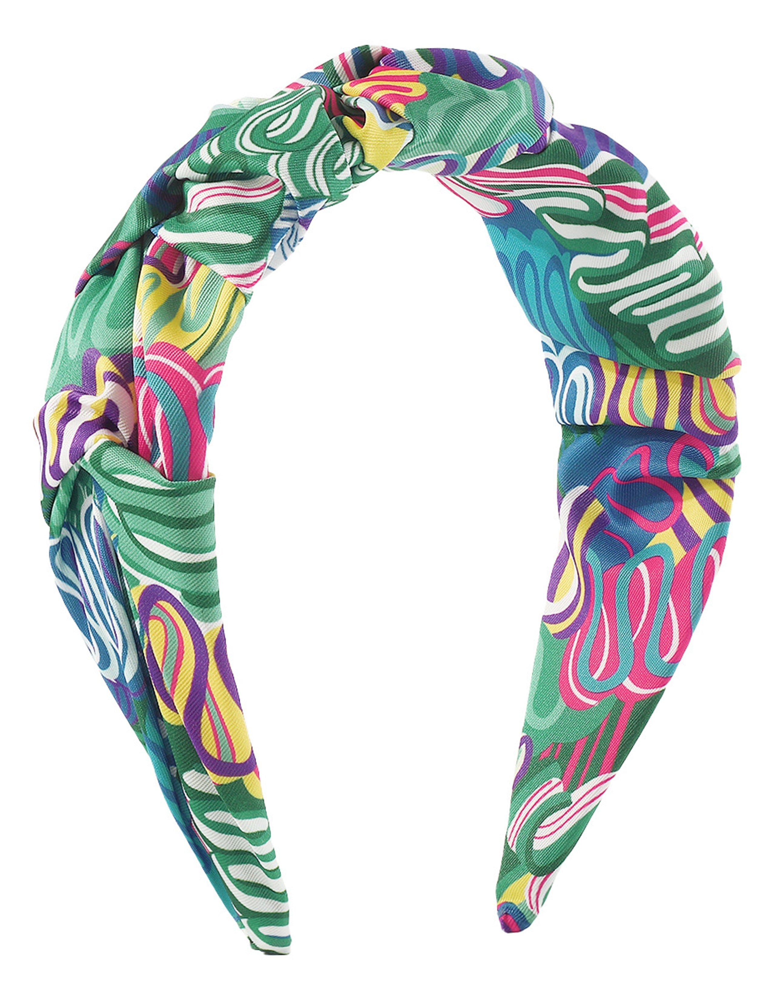 Floral Print Ruched Headband-CALLISTARI
