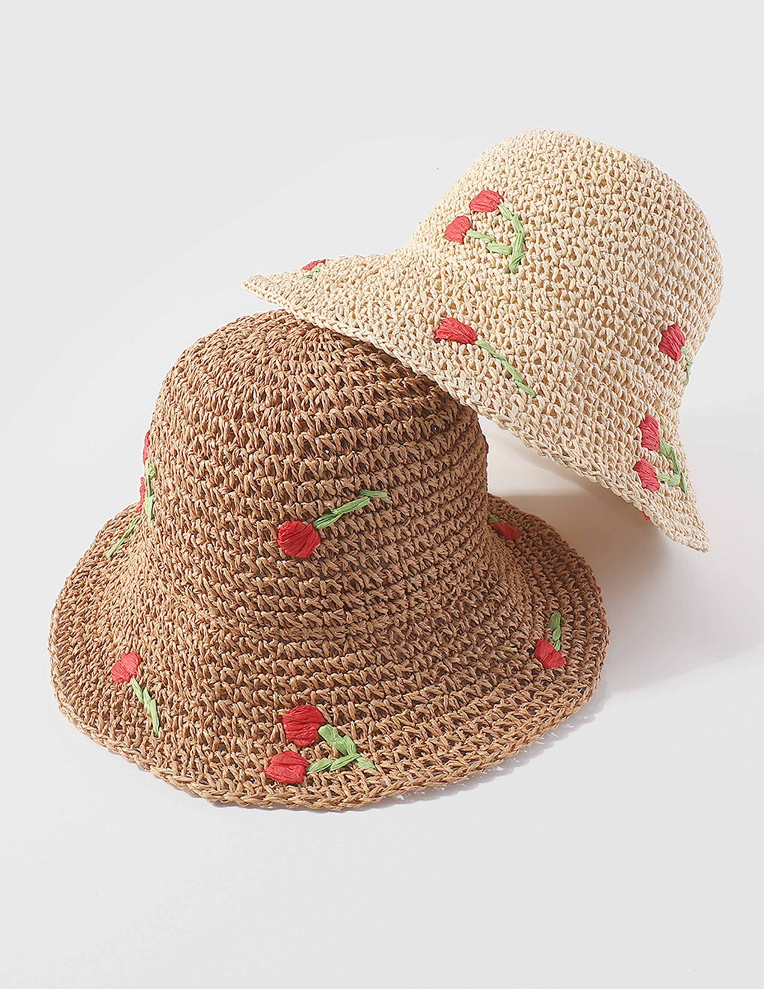 Woven Flower Bucket Hat-CALLISTARI