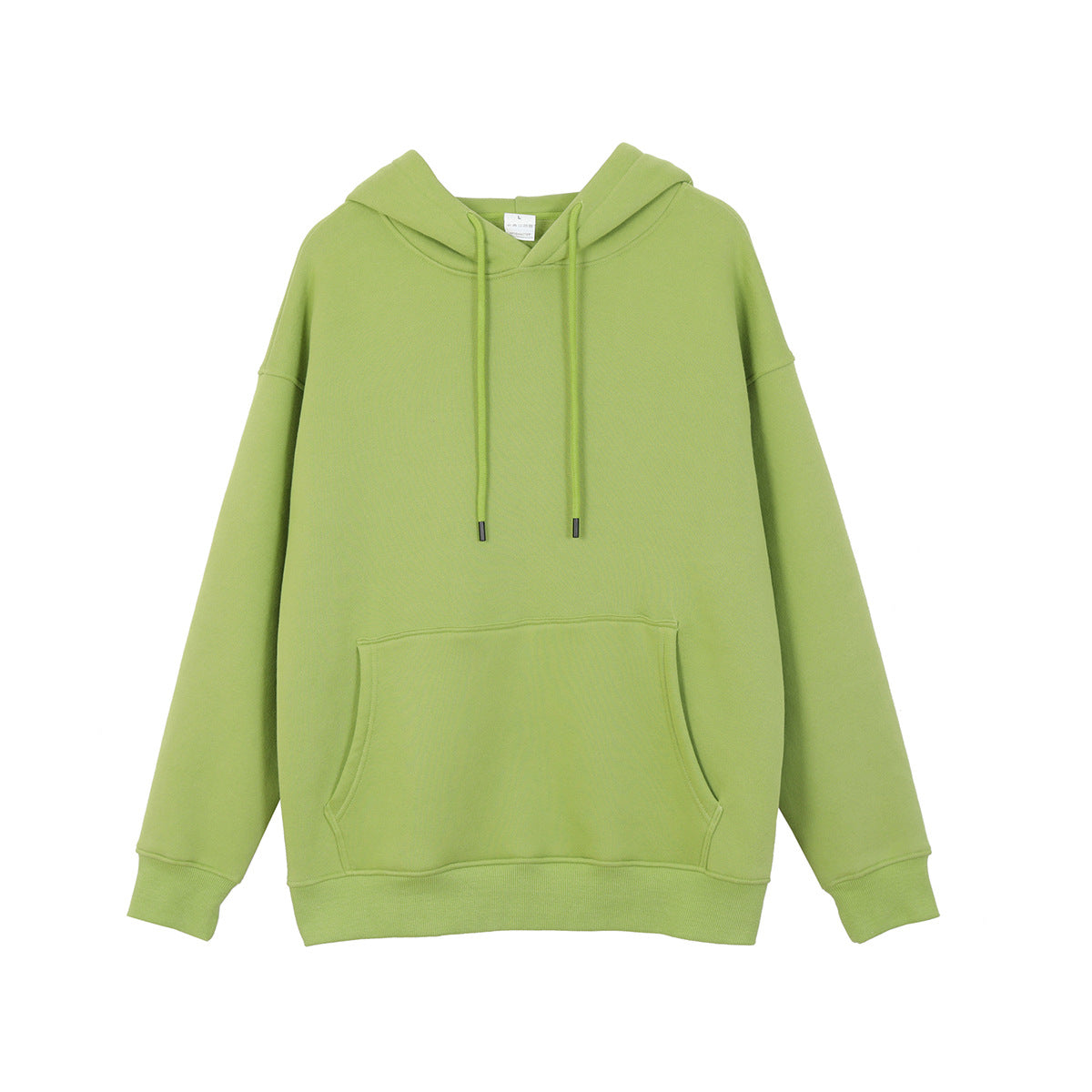 Relaxed Fit Long Fleece Plain Thick Hoodie-CALLISTARI