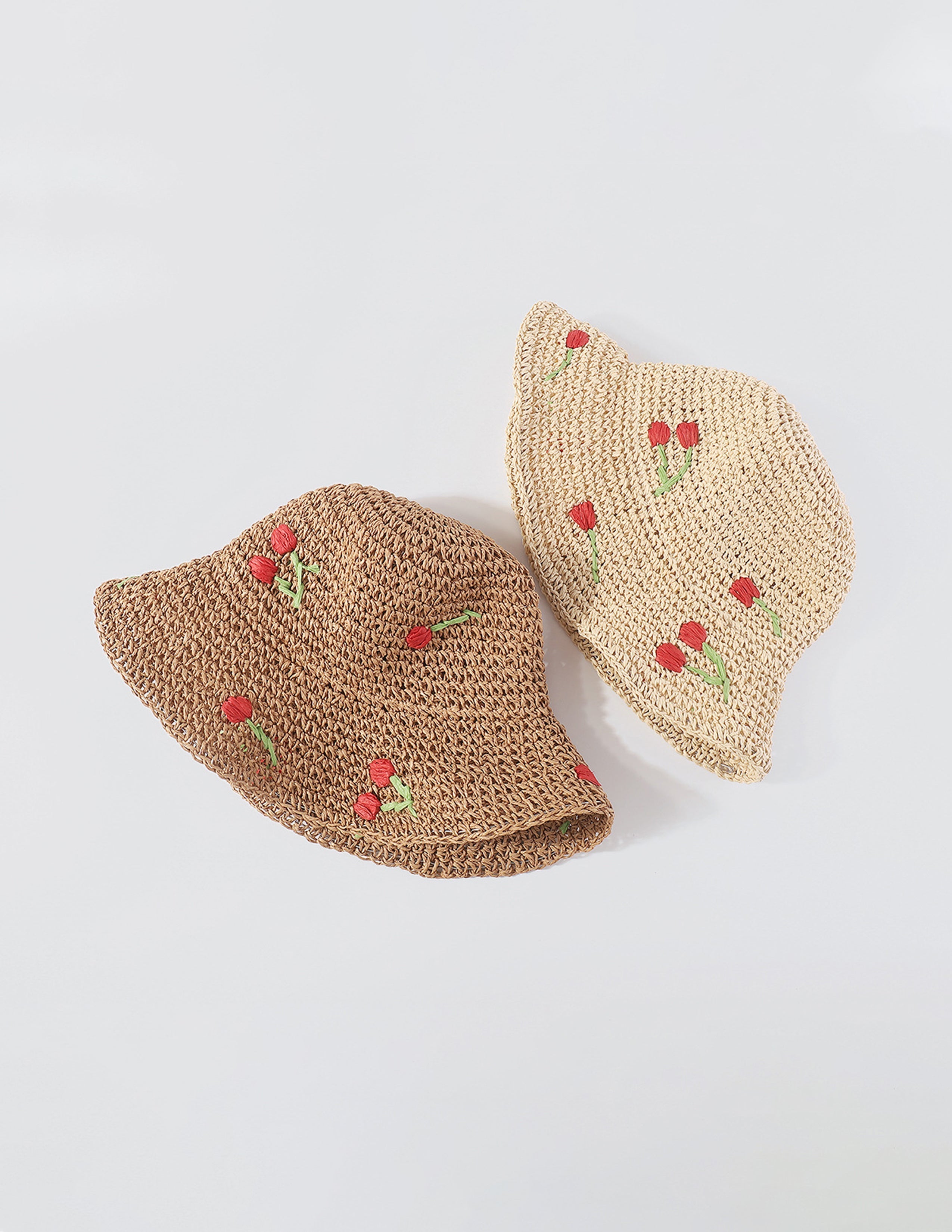 Woven Flower Bucket Hat-CALLISTARI