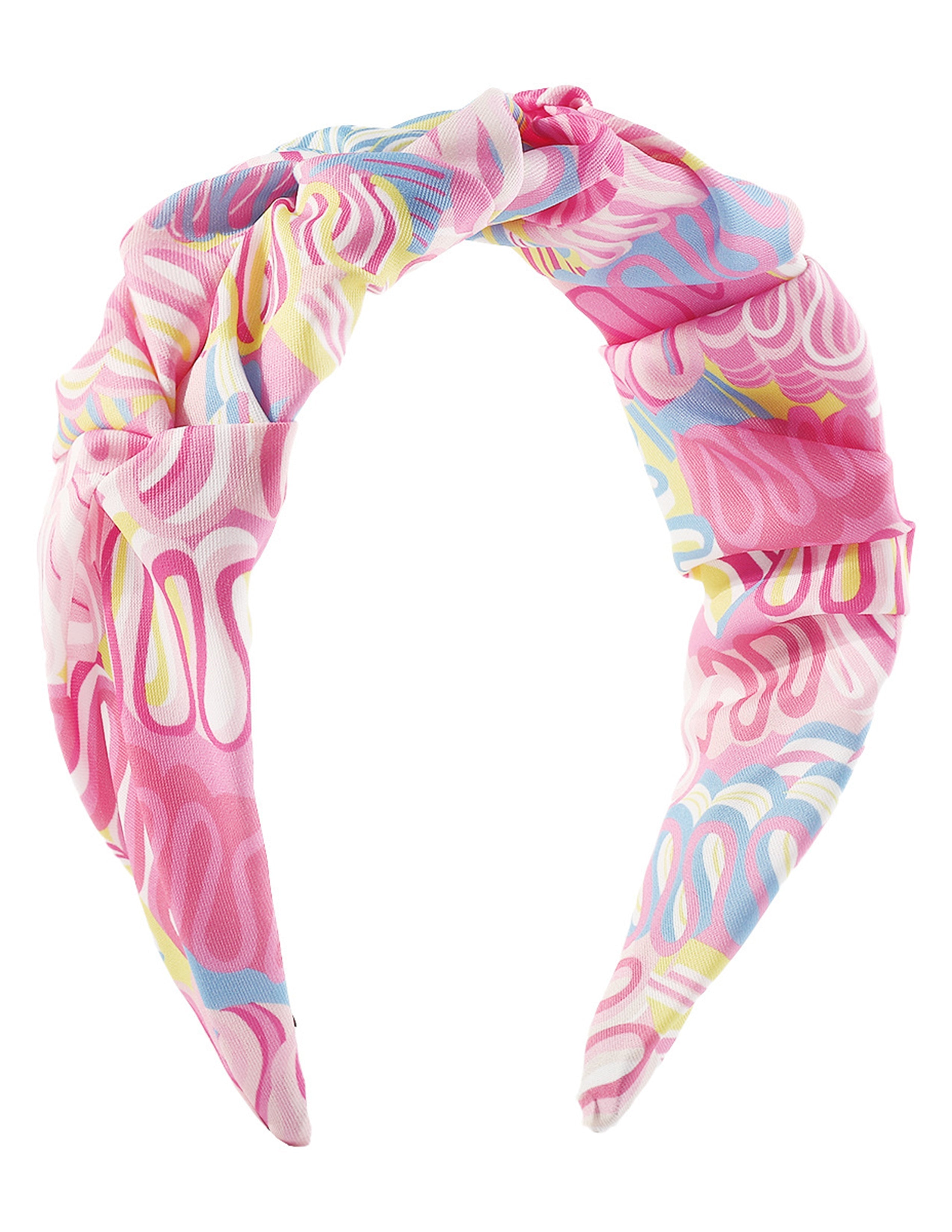 Floral Print Ruched Headband-CALLISTARI