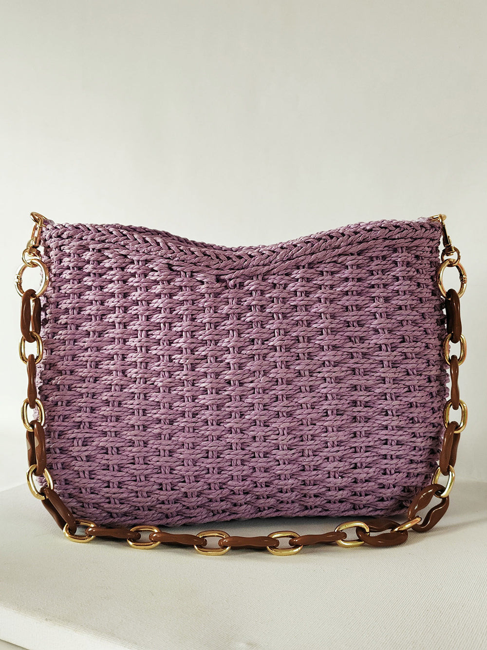Square Chain Straw Bag-CALLISTARI