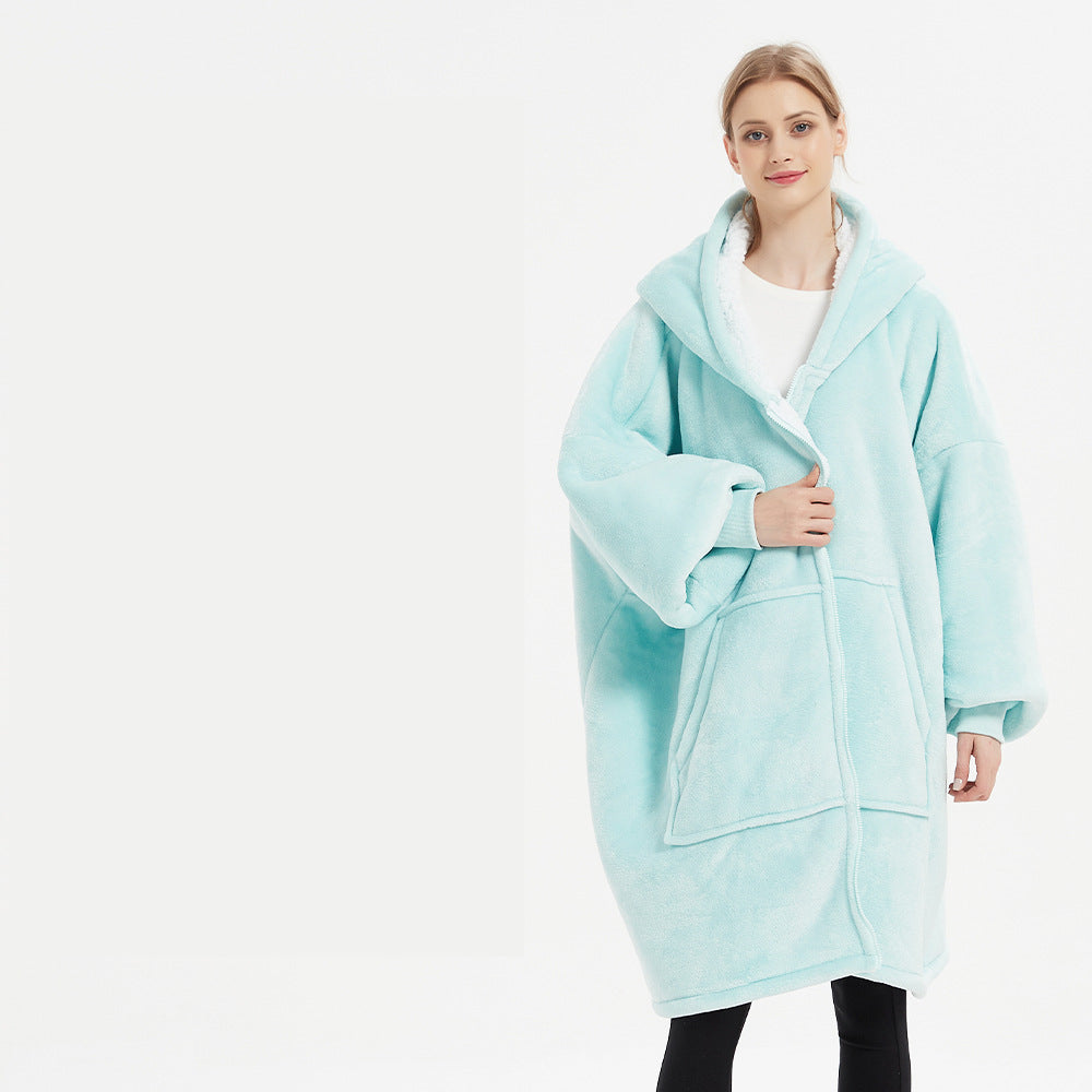 Oversized Robe Style Giant Blanket Hoodie-CALLISTARI