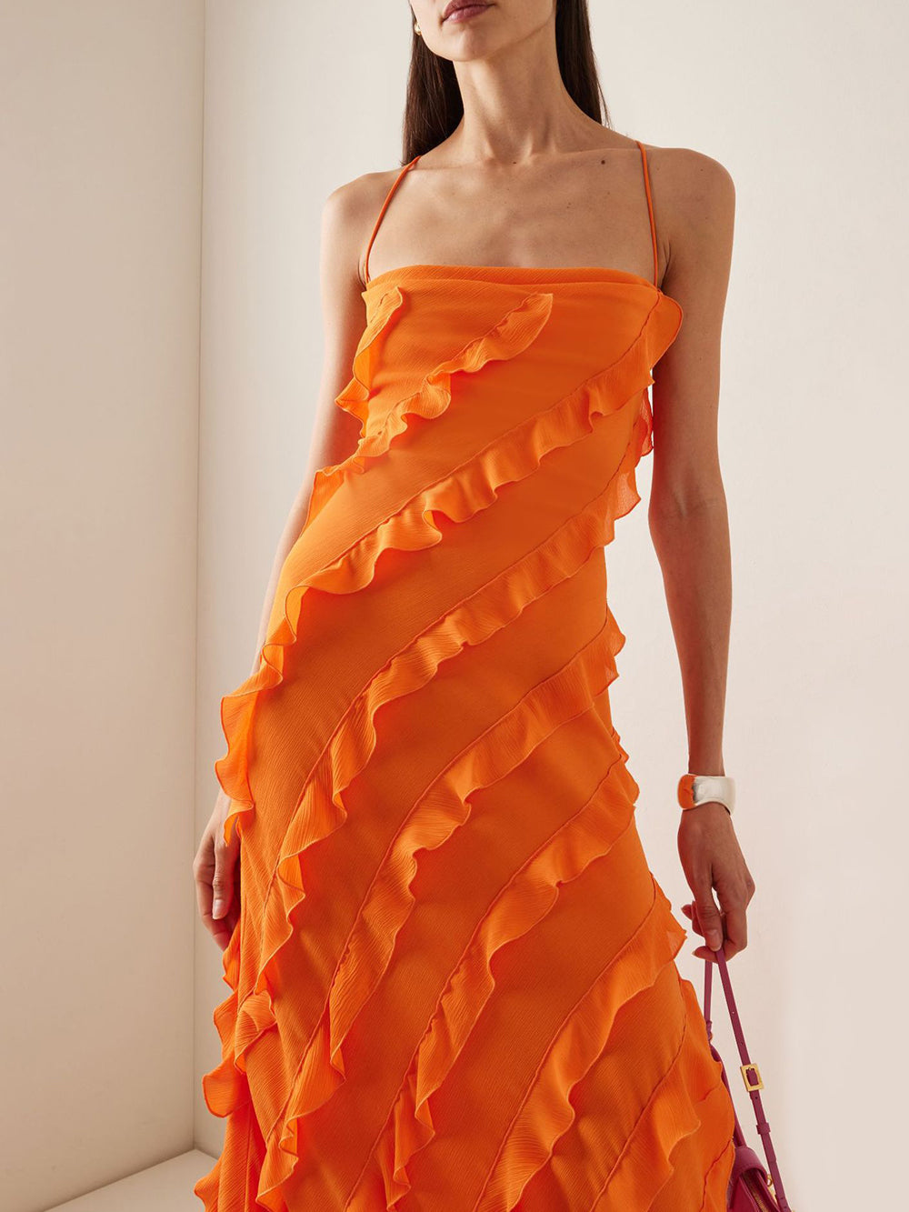 Wood Ear Skirt Slit Maxi Dress-CALLISTARI