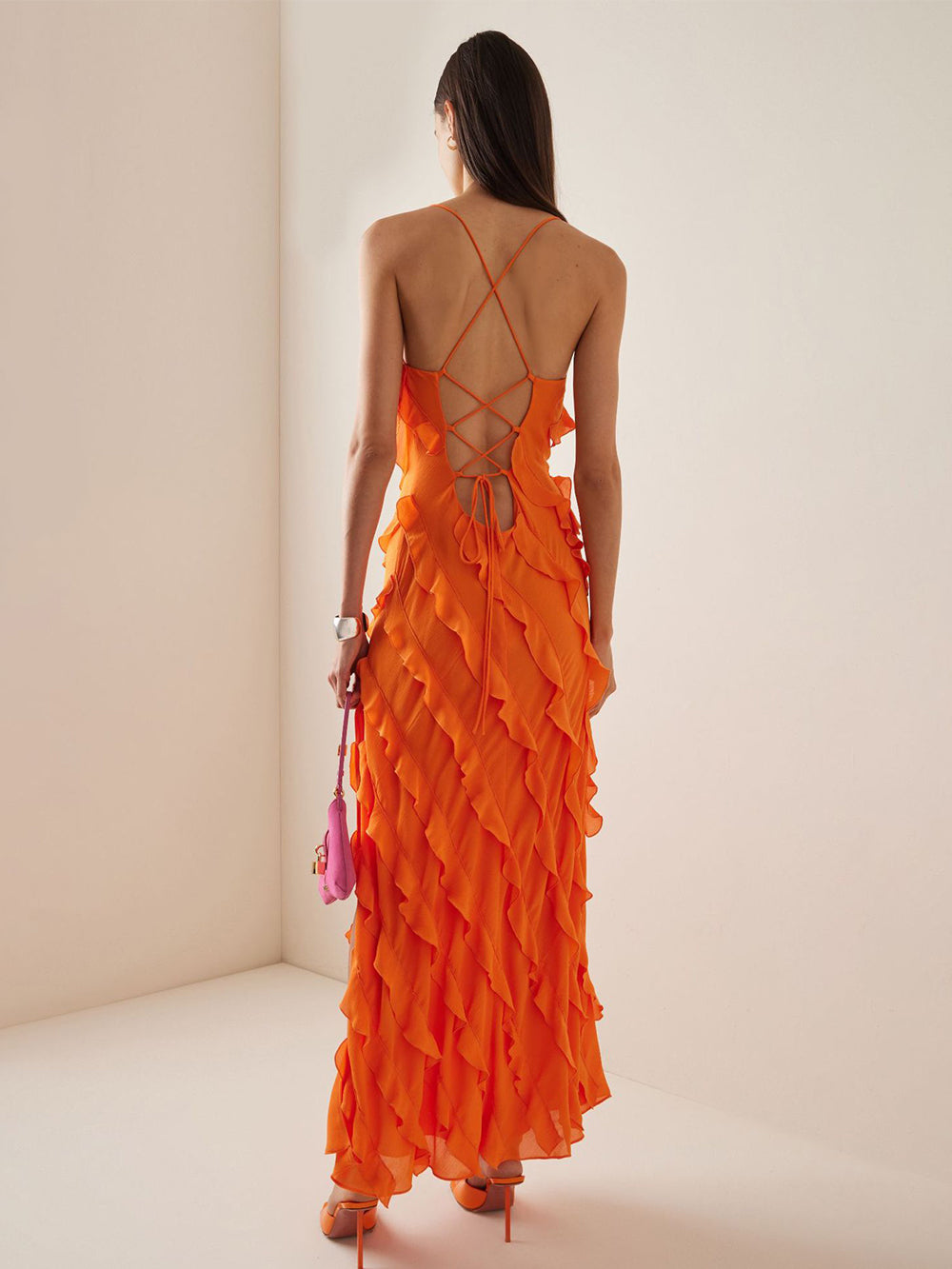 Wood Ear Skirt Slit Maxi Dress-CALLISTARI