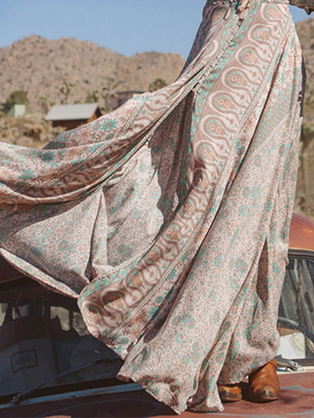 V-Neck Chiffon Sexy Maxi Dress-CALLISTARI