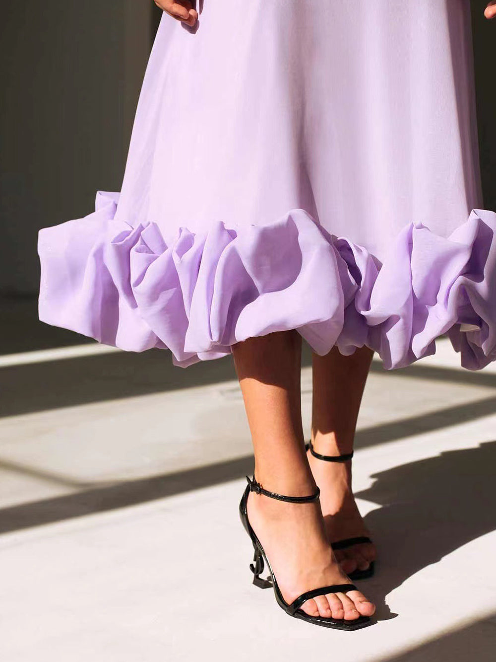 Flounce Bustier Maxi Dress-CALLISTARI