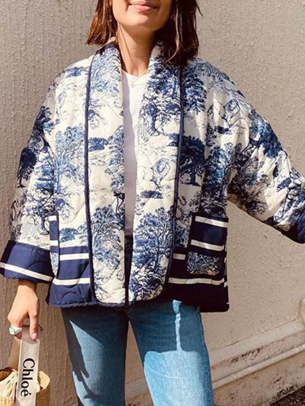 Printed Cotton-Padded Jacket With Double Pockets-CALLISTARI