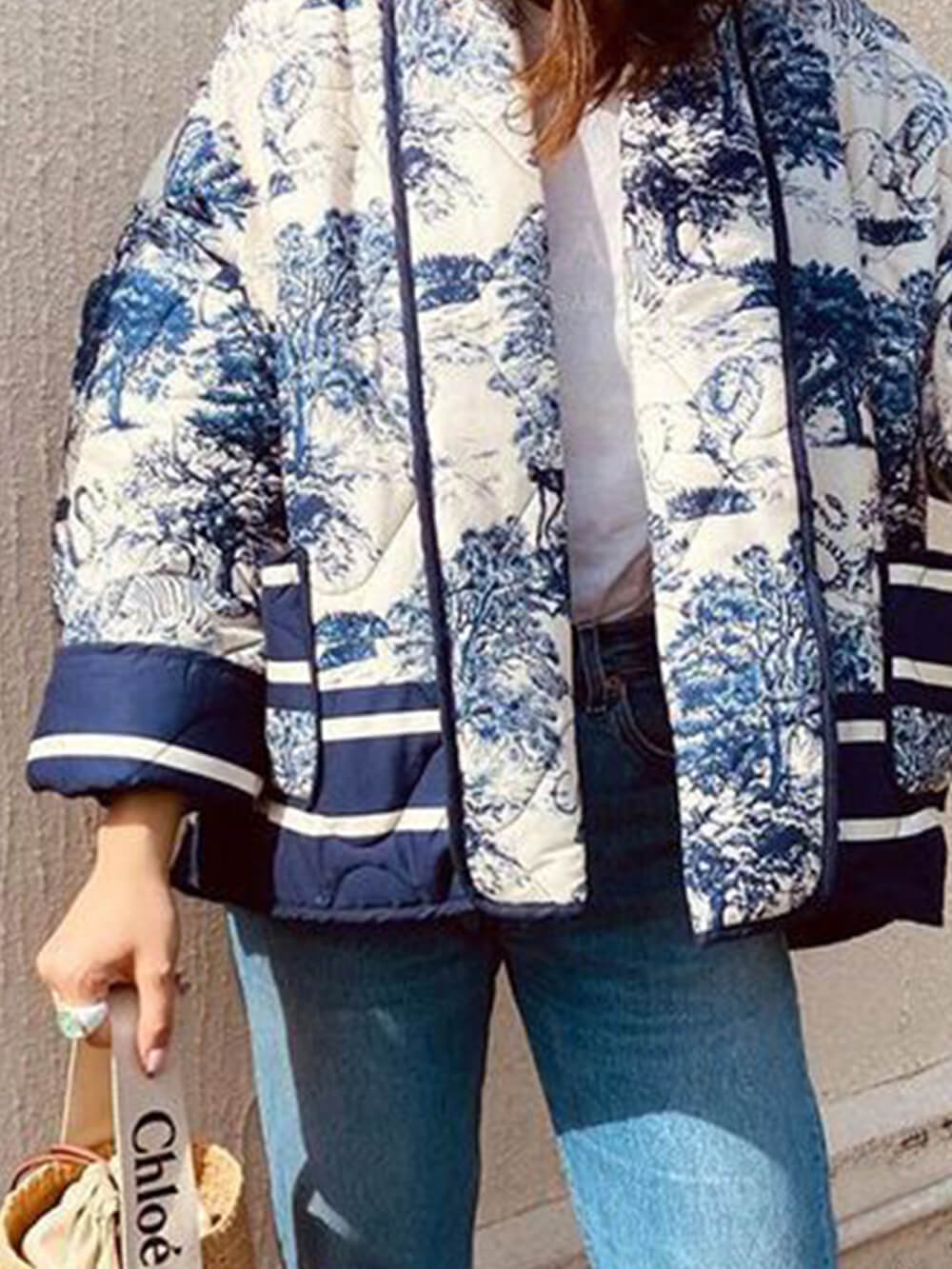 Printed Cotton-Padded Jacket With Double Pockets-CALLISTARI