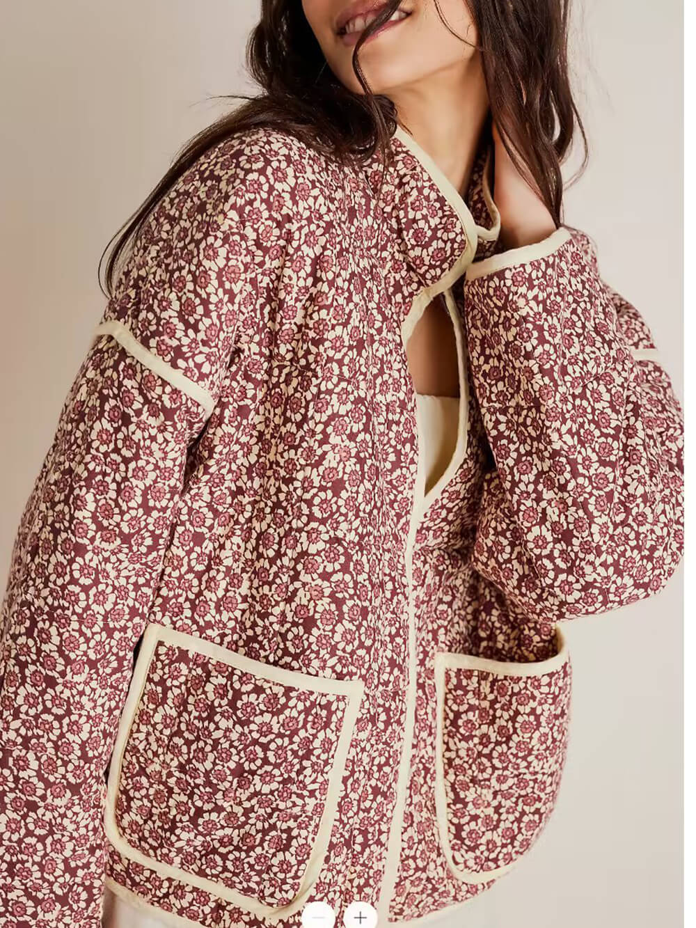 Cardigan Cotton Coat With Printed Thin Pockets-CALLISTARI