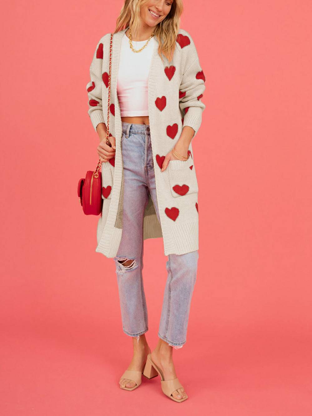 Heart Knit Cardigan-CALLISTARI