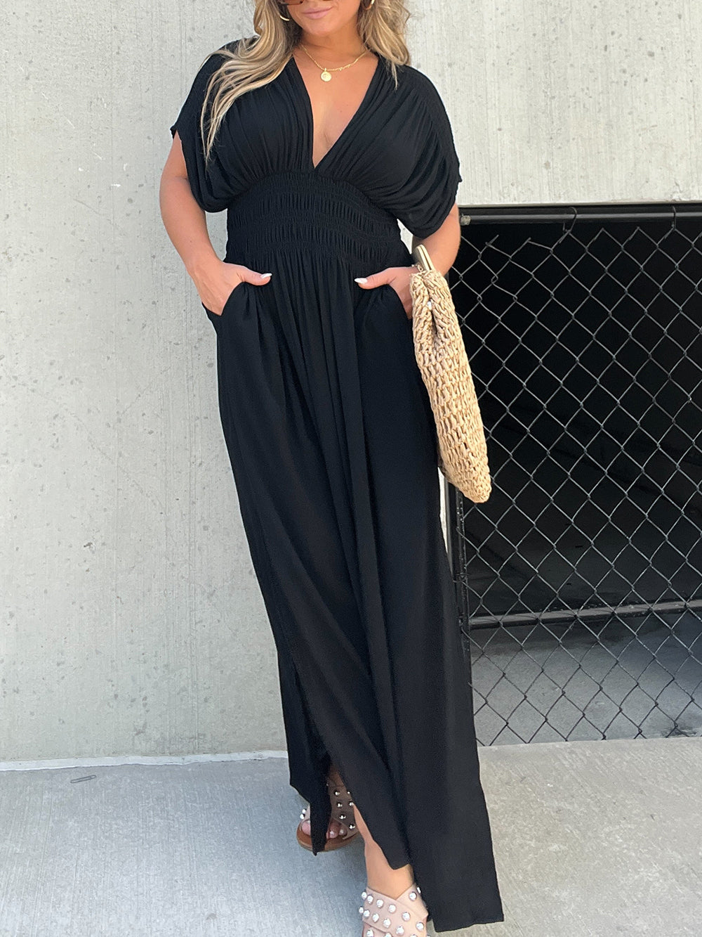 Black Broken Hearted Maxi Dress-CALLISTARI
