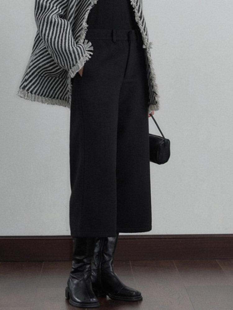 Wide-Leg High-Waisted Pants-CALLISTARI