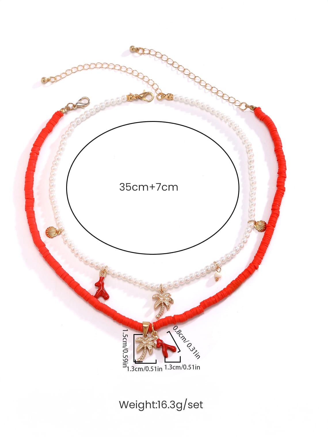 Tahiti Sunset Pearl Beach Necklace Gold-CALLISTARI