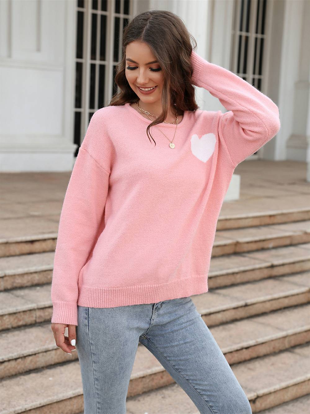 Love on Pulse  Knit Pullover Sweater-CALLISTARI