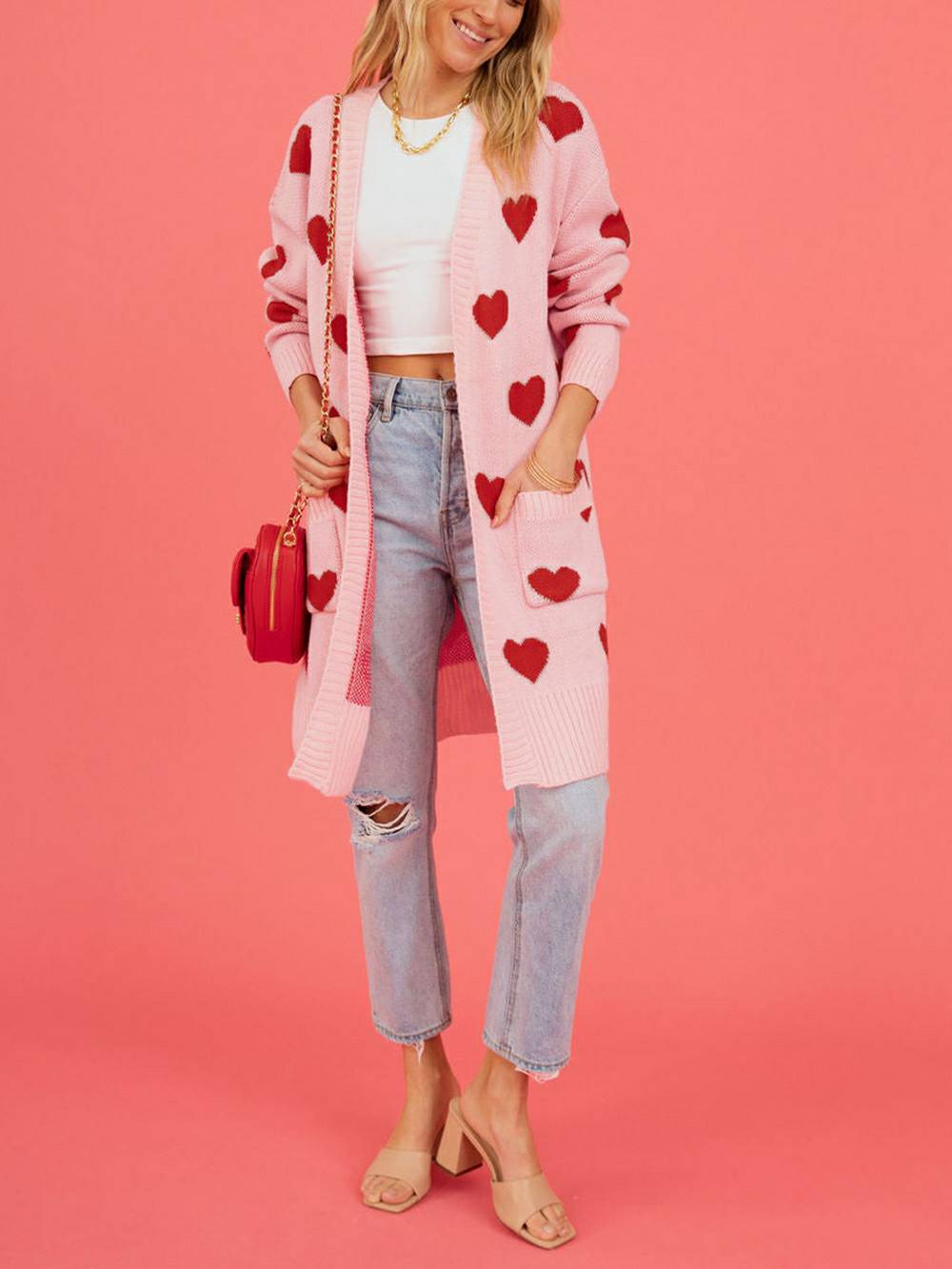 Heart Knit Cardigan-CALLISTARI
