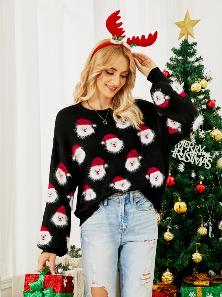 Santa Claus Knitted Sweater-CALLISTARI