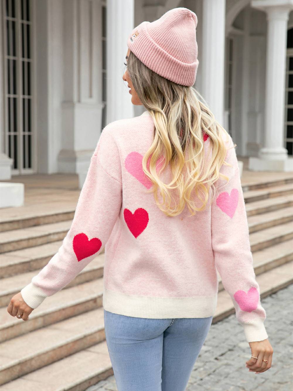 Sweetheart Cozy Knit Pullover Sweater-CALLISTARI