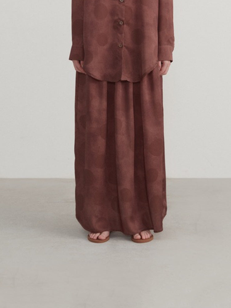 Polka Dot Print Skirt-CALLISTARI