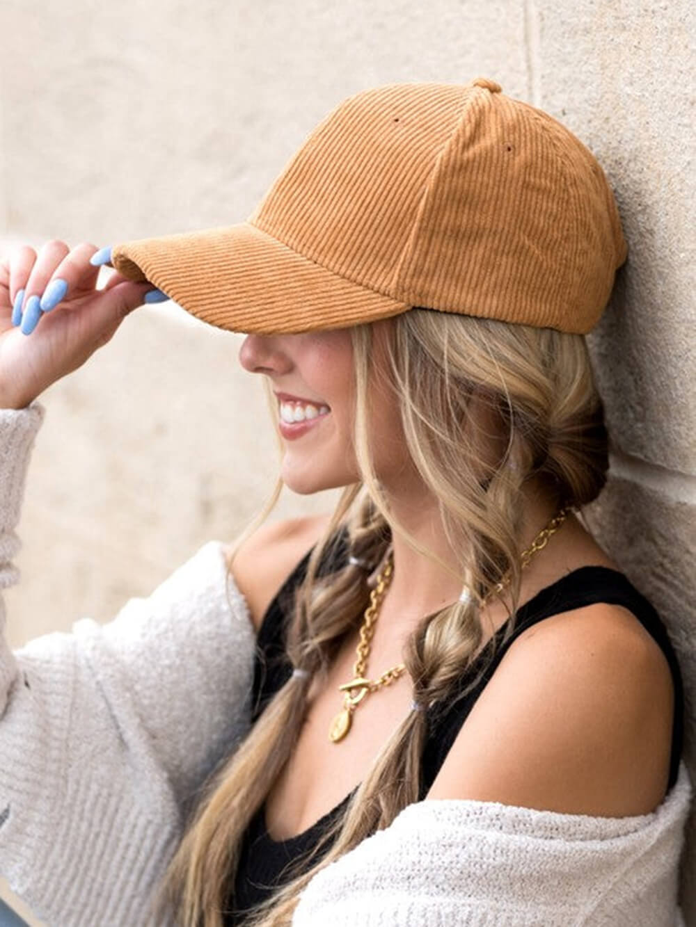 Corduroy Boyfriend Ball Cap-CALLISTARI