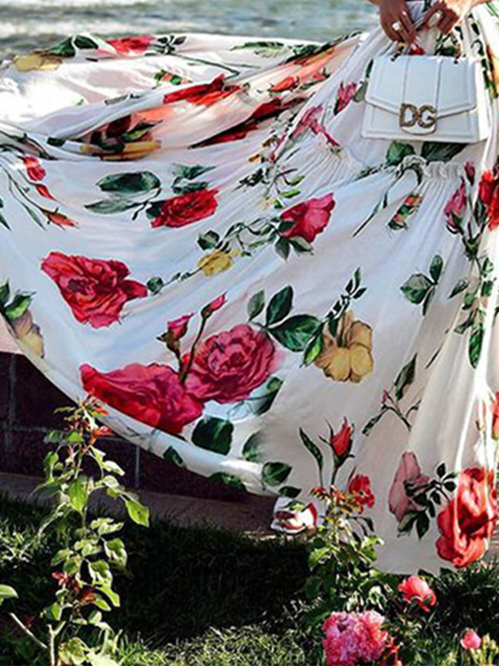 Printed One-Shoulder Dress Prom Gowns-CALLISTARI