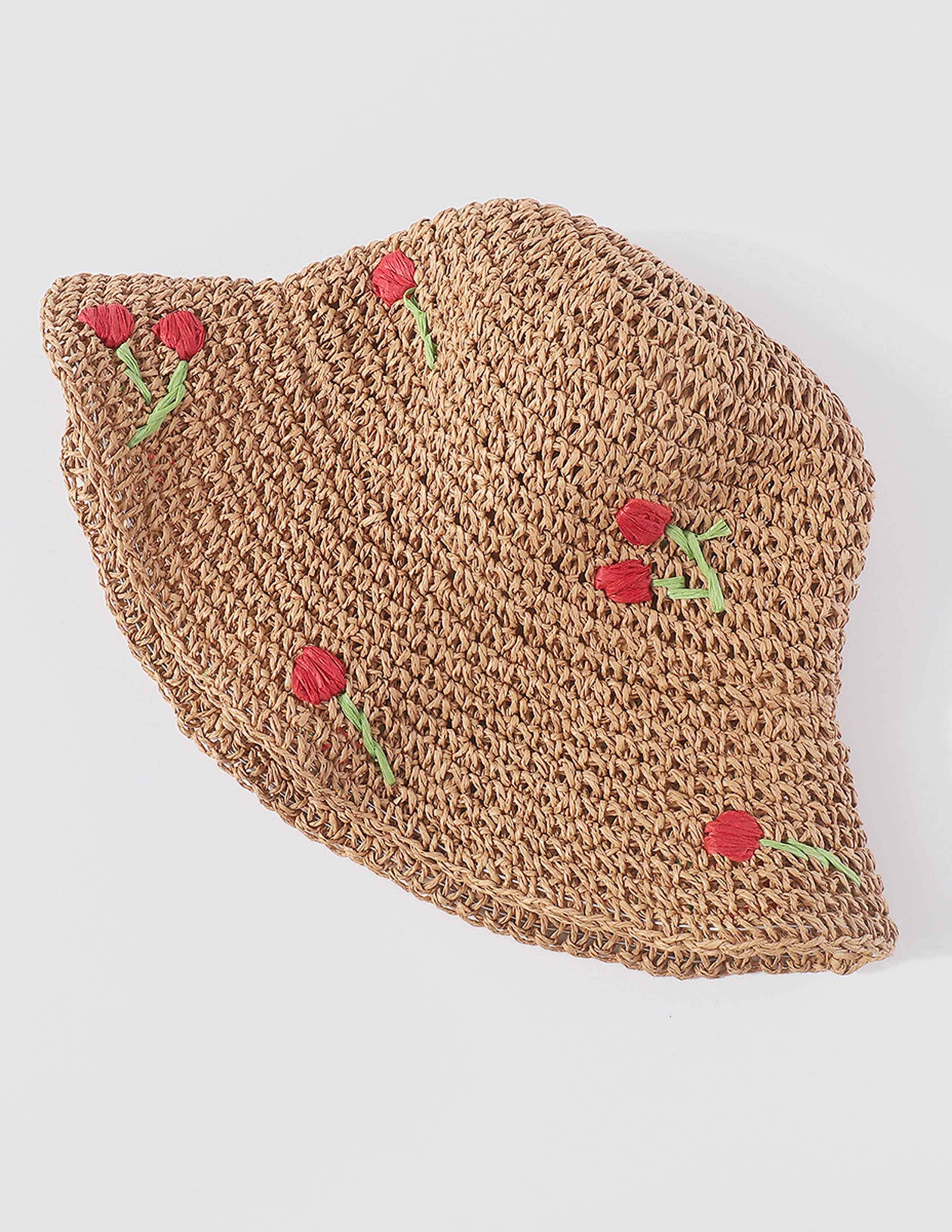 Woven Flower Bucket Hat-CALLISTARI