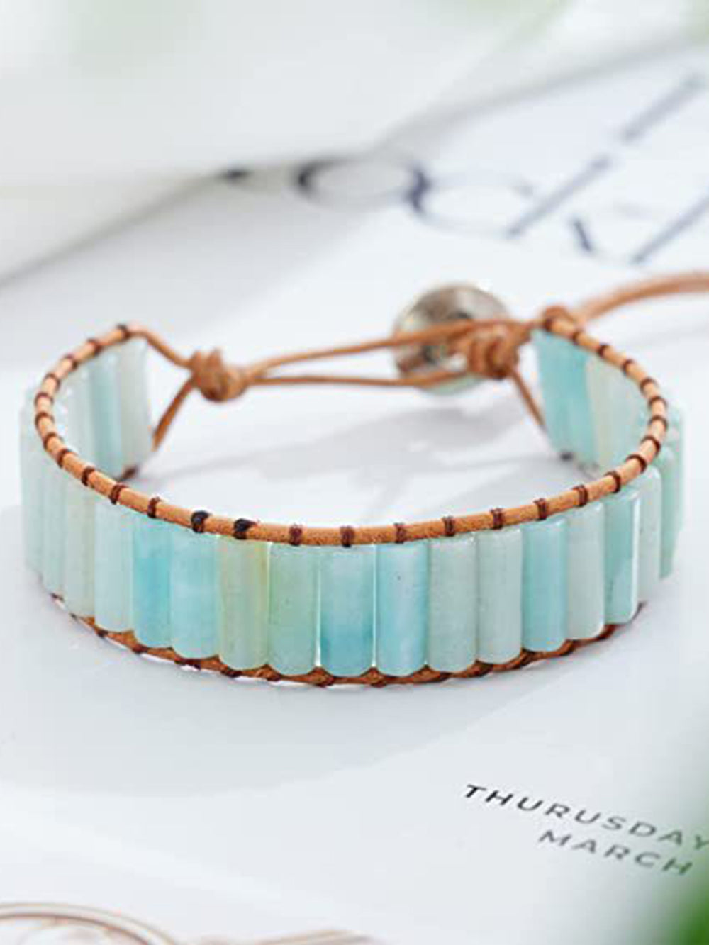 Natural Stone 7 Chakra Healing Chakra Tube Beads Bracelet-CALLISTARI