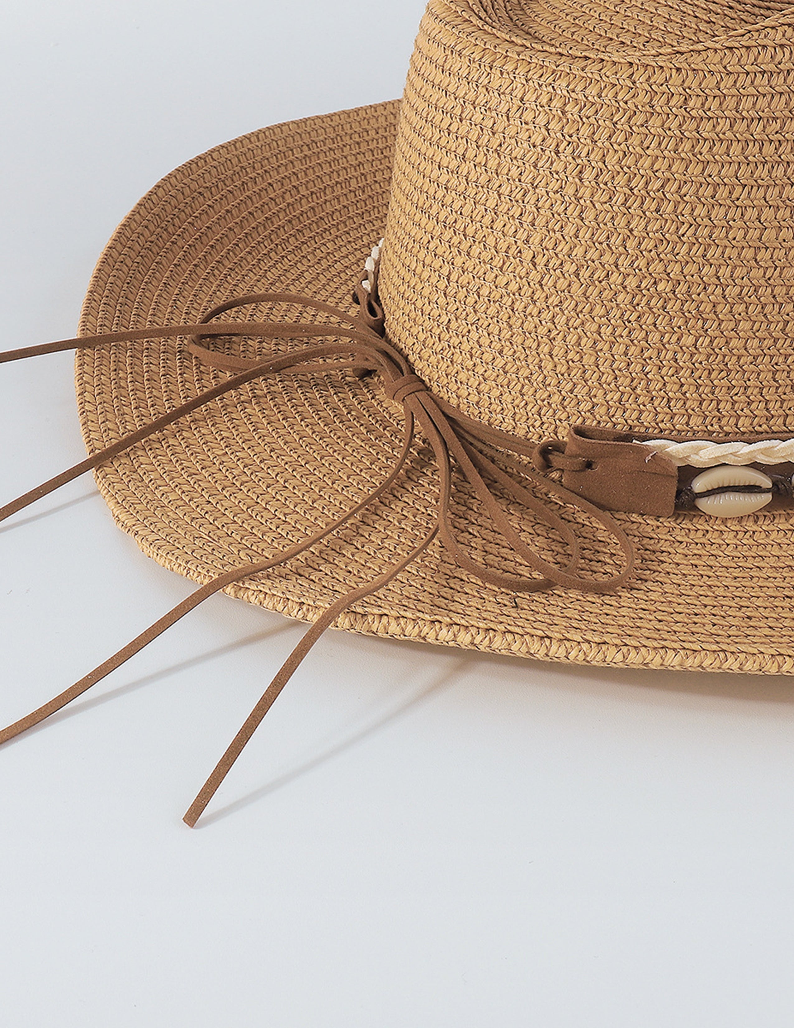 Straw Hat With Shell Tassels-CALLISTARI