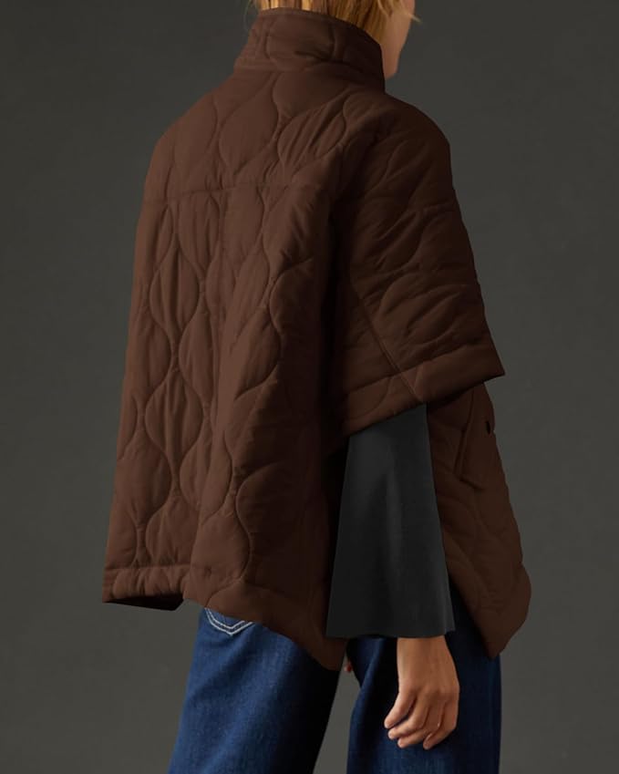 Quilted Poncho - Style Jacket-aritzao