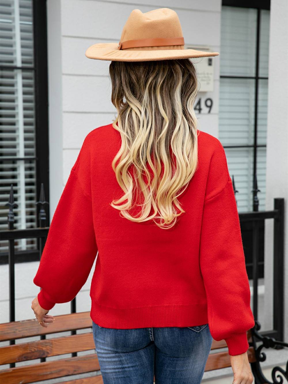 Sweetheart Knit Pullover Sweater-CALLISTARI