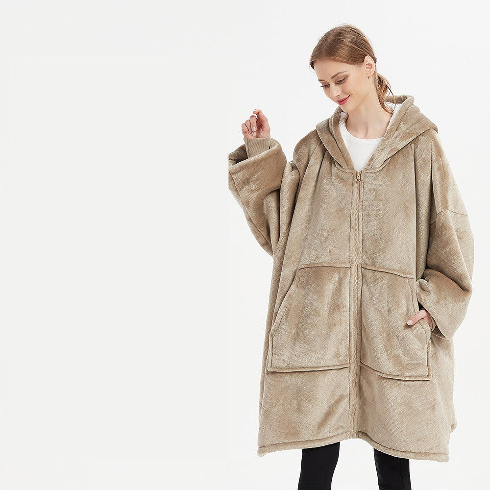 Oversized Robe Style Giant Blanket Hoodie-CALLISTARI