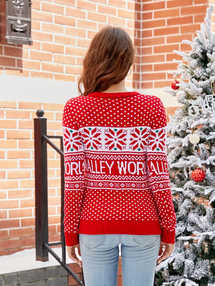 Cartoon Embroidered Knitted Sweater-CALLISTARI