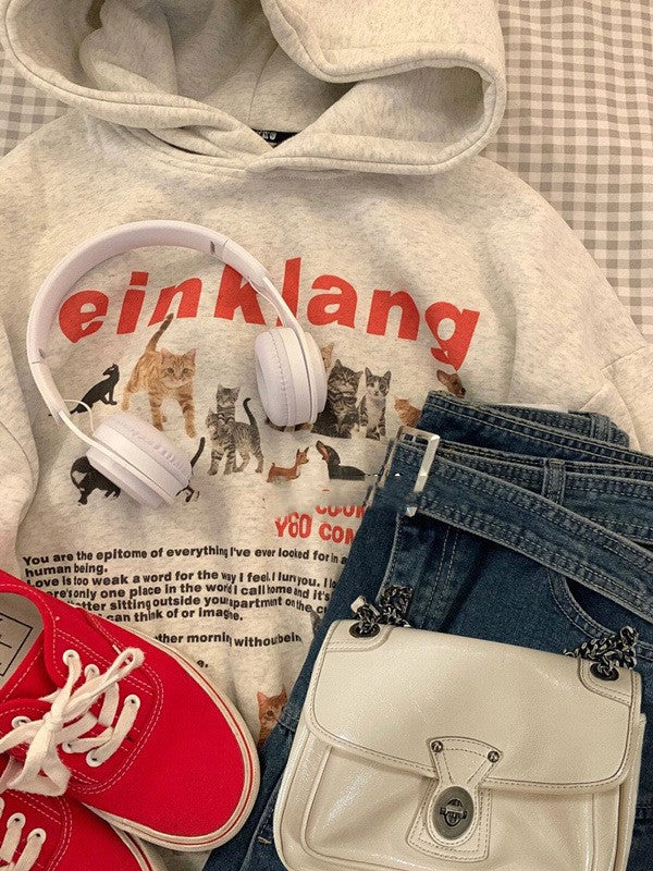 Einklang Printed Casual Hoodie-CALLISTARI