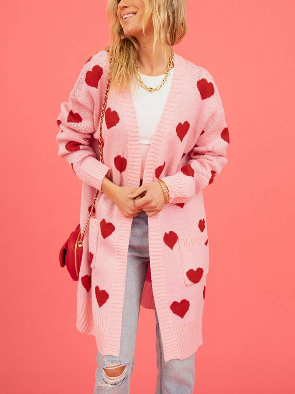Heart Knit Cardigan-CALLISTARI