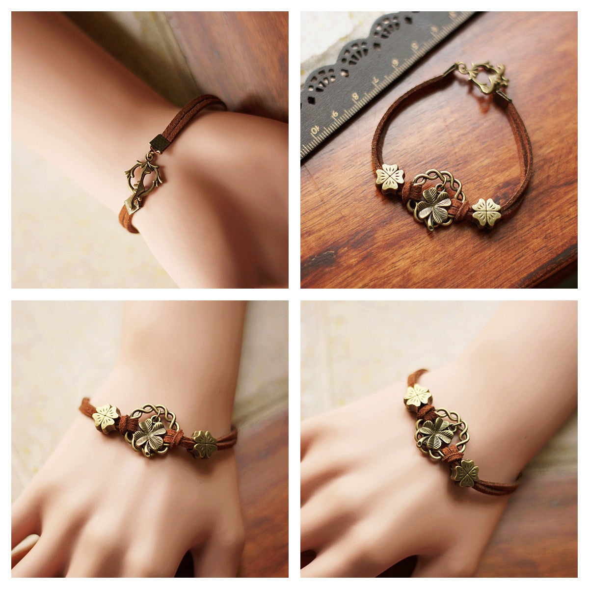 Christmas Handmade Forest Pearl Snowflake Bracelet-CALLISTARI