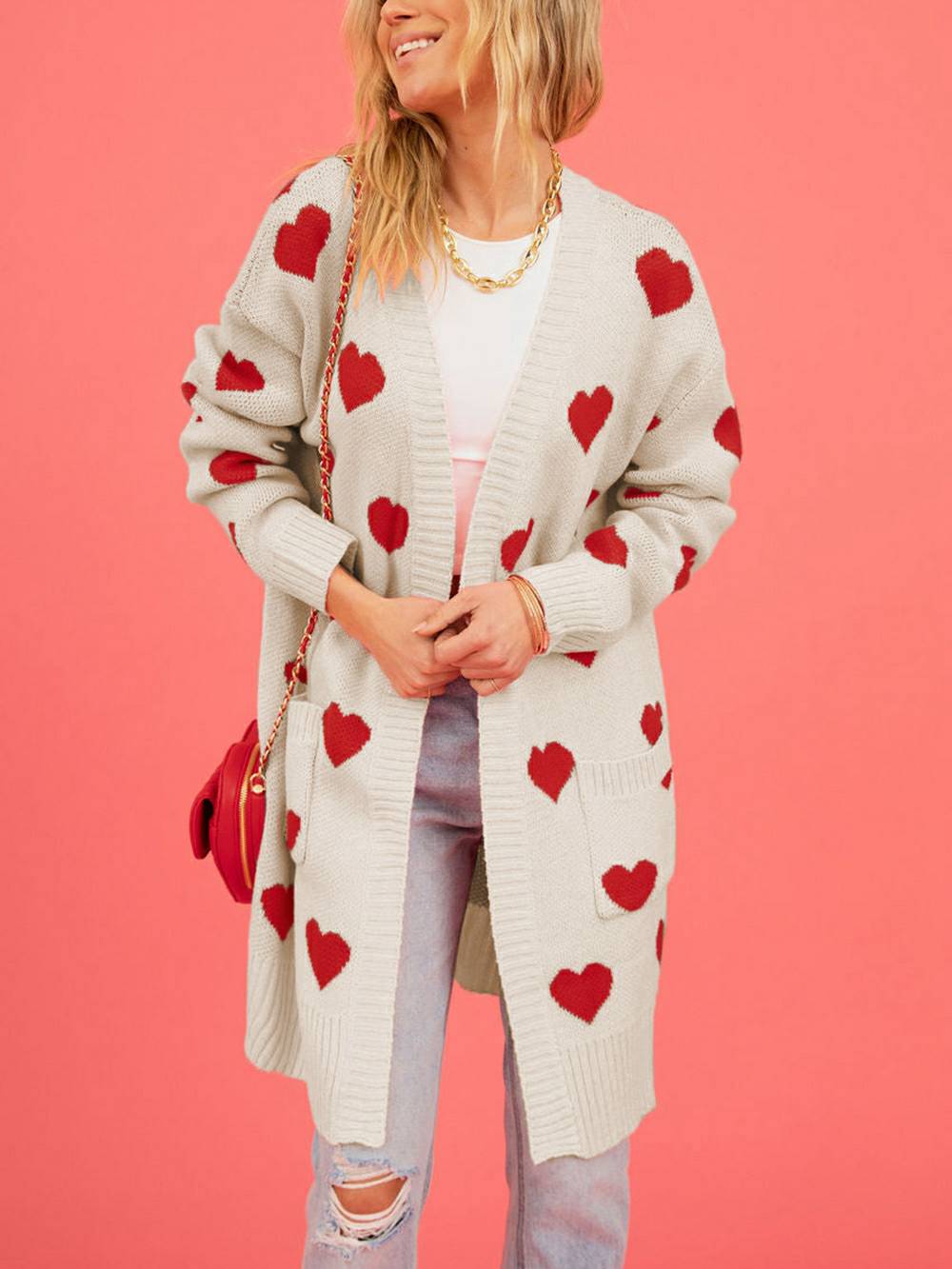 Heart Knit Cardigan-CALLISTARI