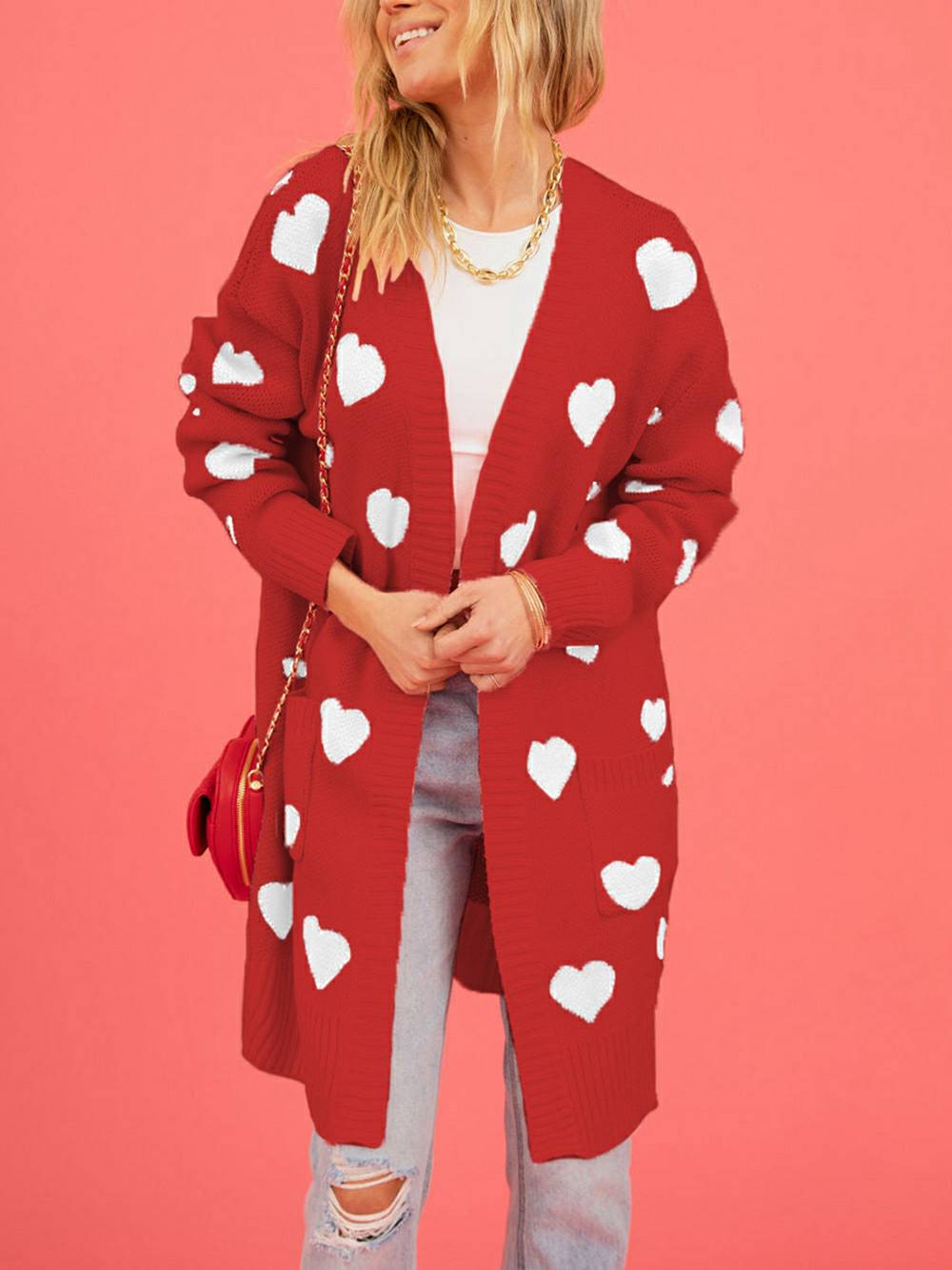 Heart Knit Cardigan-CALLISTARI