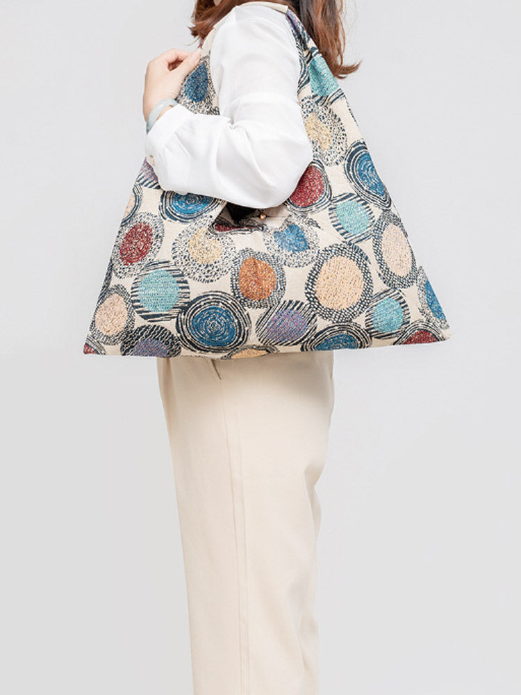 Canvas Triangle Bag - Printed-CALLISTARI