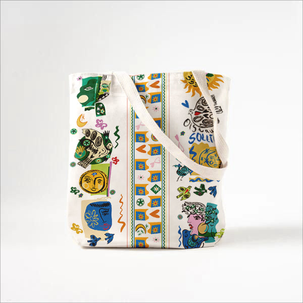 Callistari Chic Abstract Print Canvas Bag-CALLISTARI