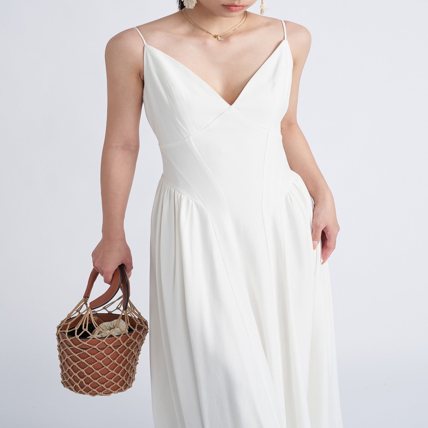 Mirabelle Mesh Embroidered A-Line Maxi Dress-CALLISTARI