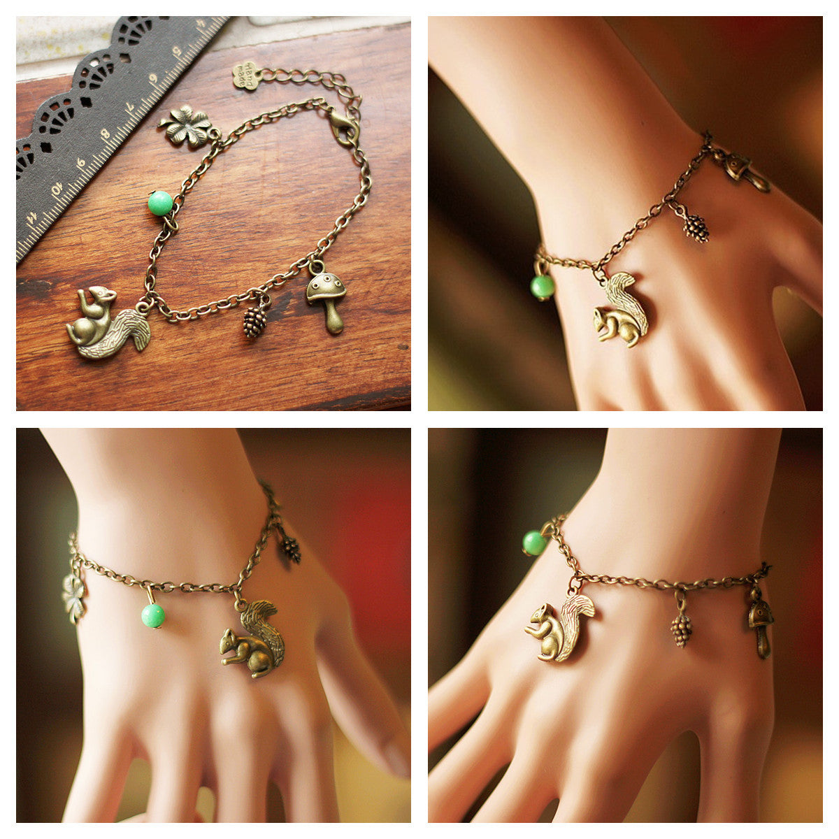 Christmas Handmade Forest Pearl Snowflake Bracelet-CALLISTARI