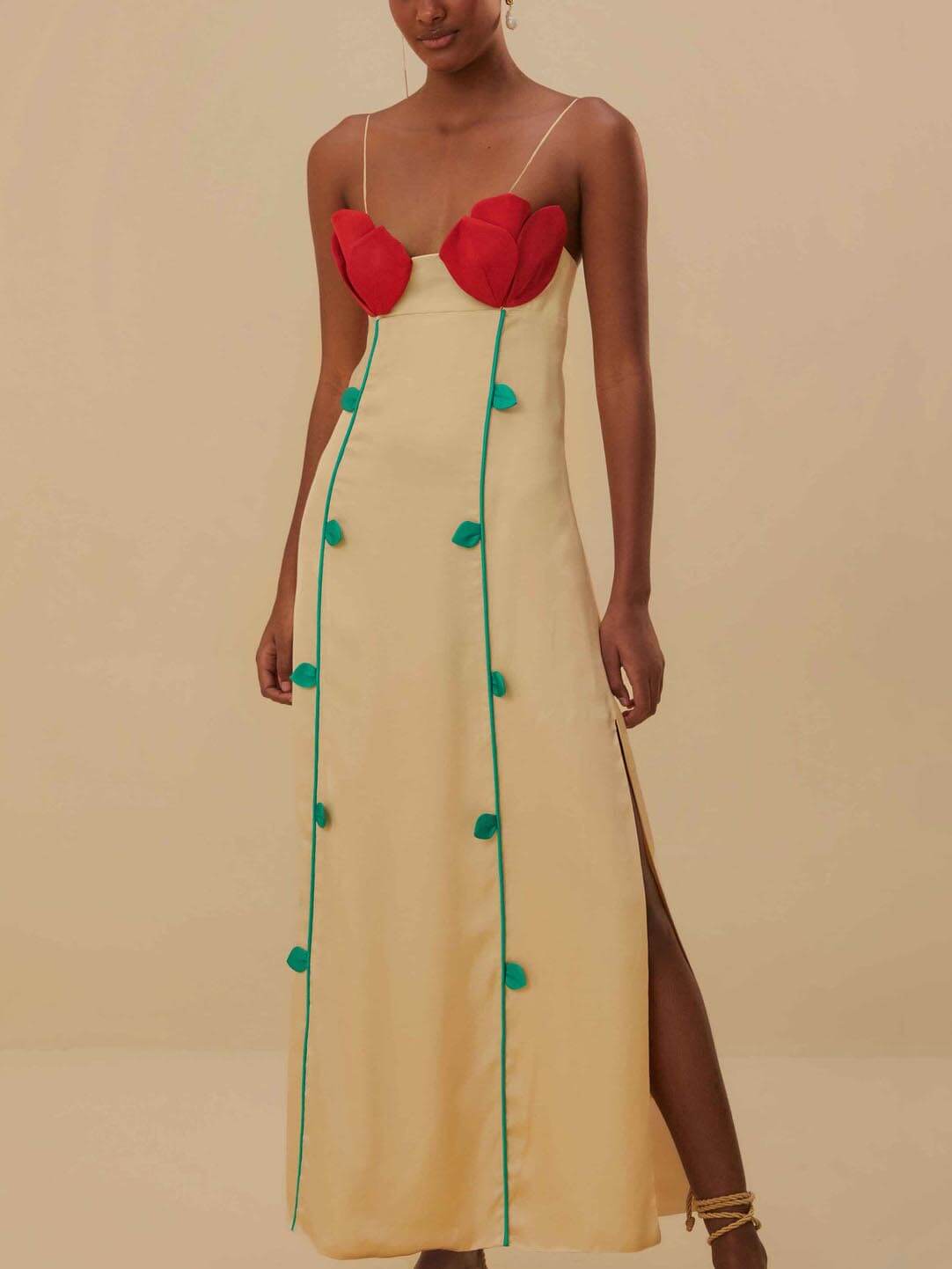 Callistari Fashionable And Sexy Sleeveless Contrast Patchwork Maxi Dresses-CALLISTARI